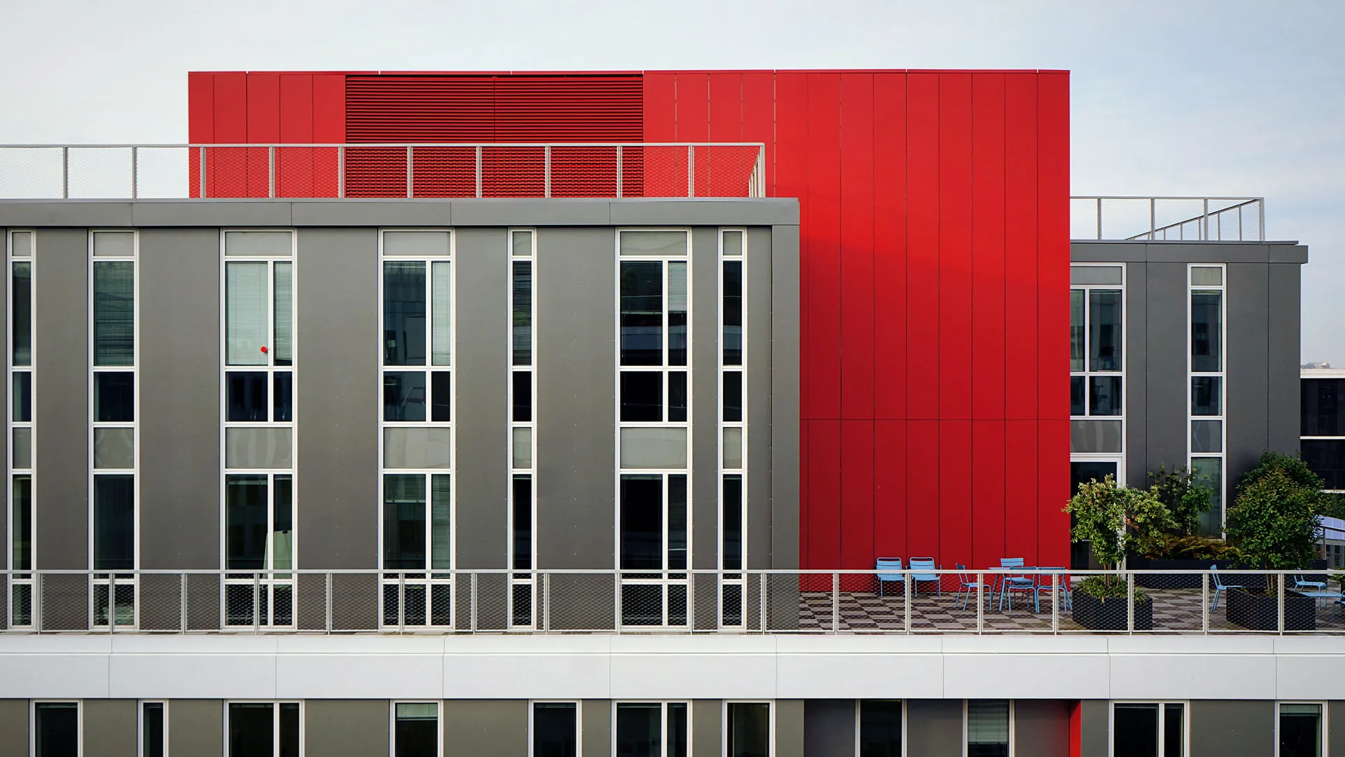 ACP sheet installed building