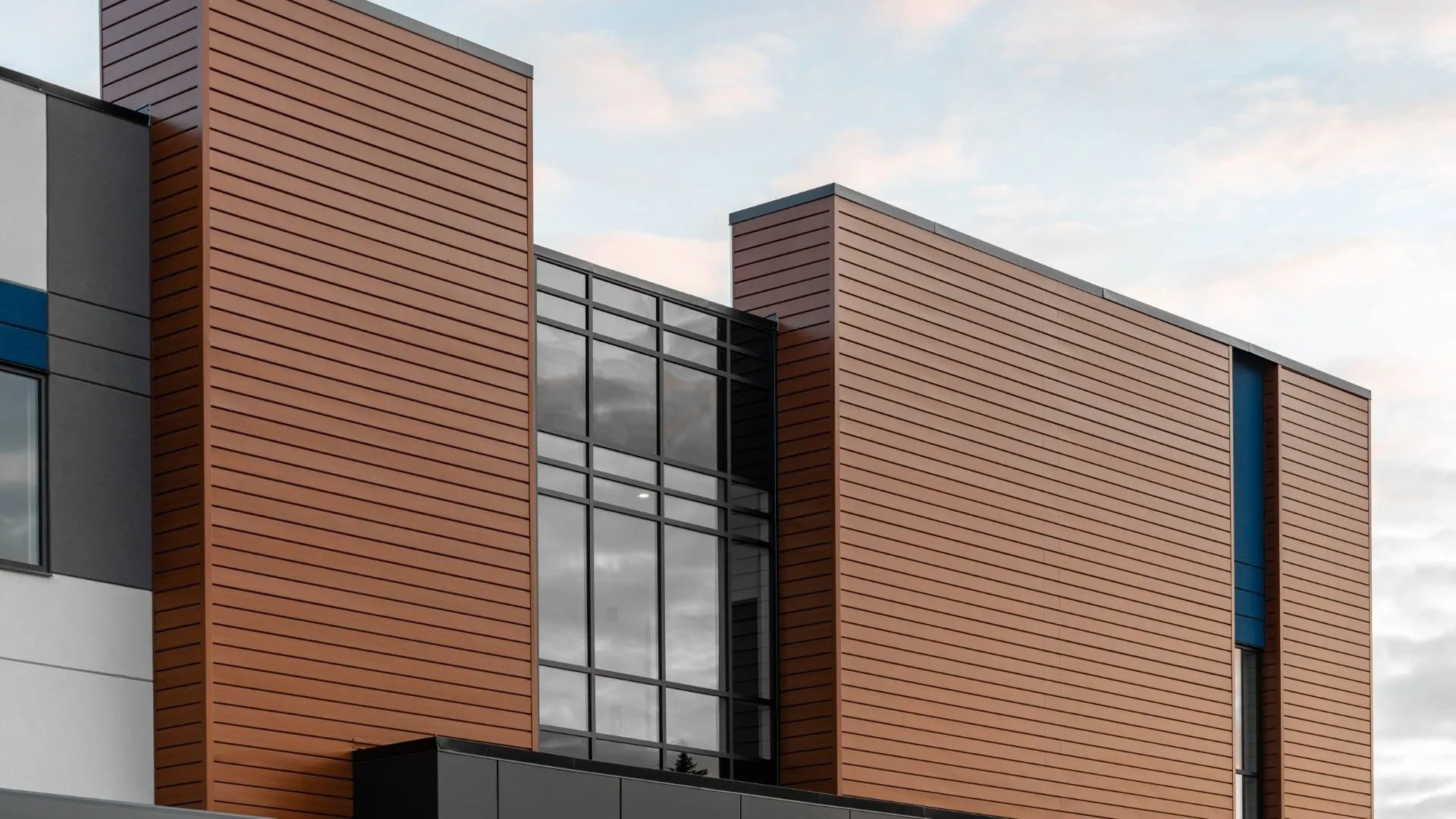ACP sheet installed building