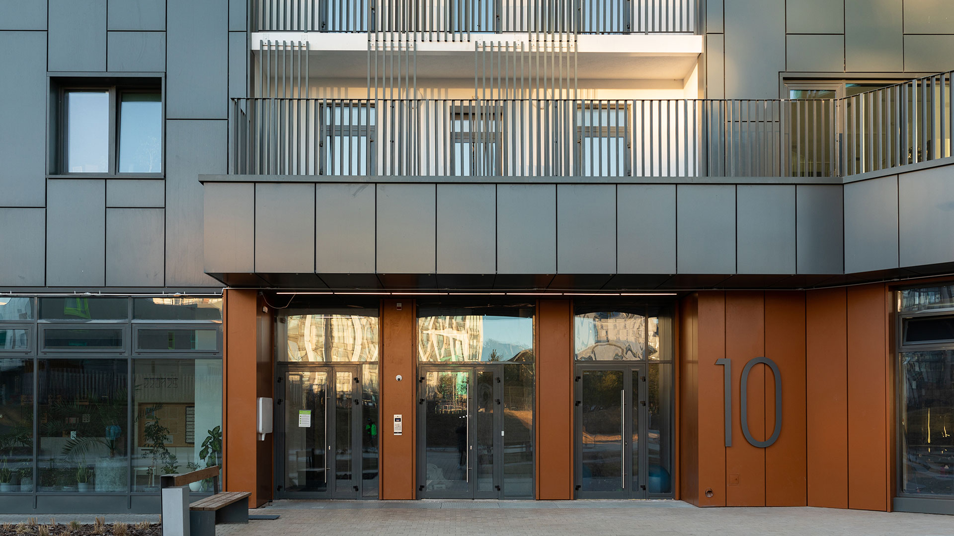 ACP sheet installed building